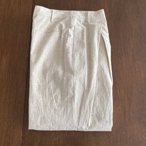 Aureum Boho Lined Pleated Cotton Linen Trouser Pants Size Large